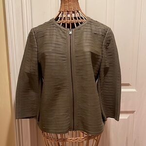 Etcetera 🔥Sale🔥olive green leather jacket. NWOT